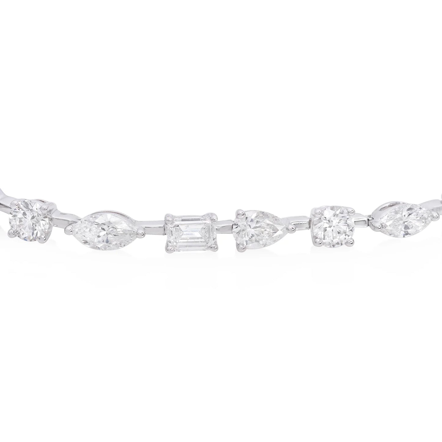 diamond multi shape flexible bracelet