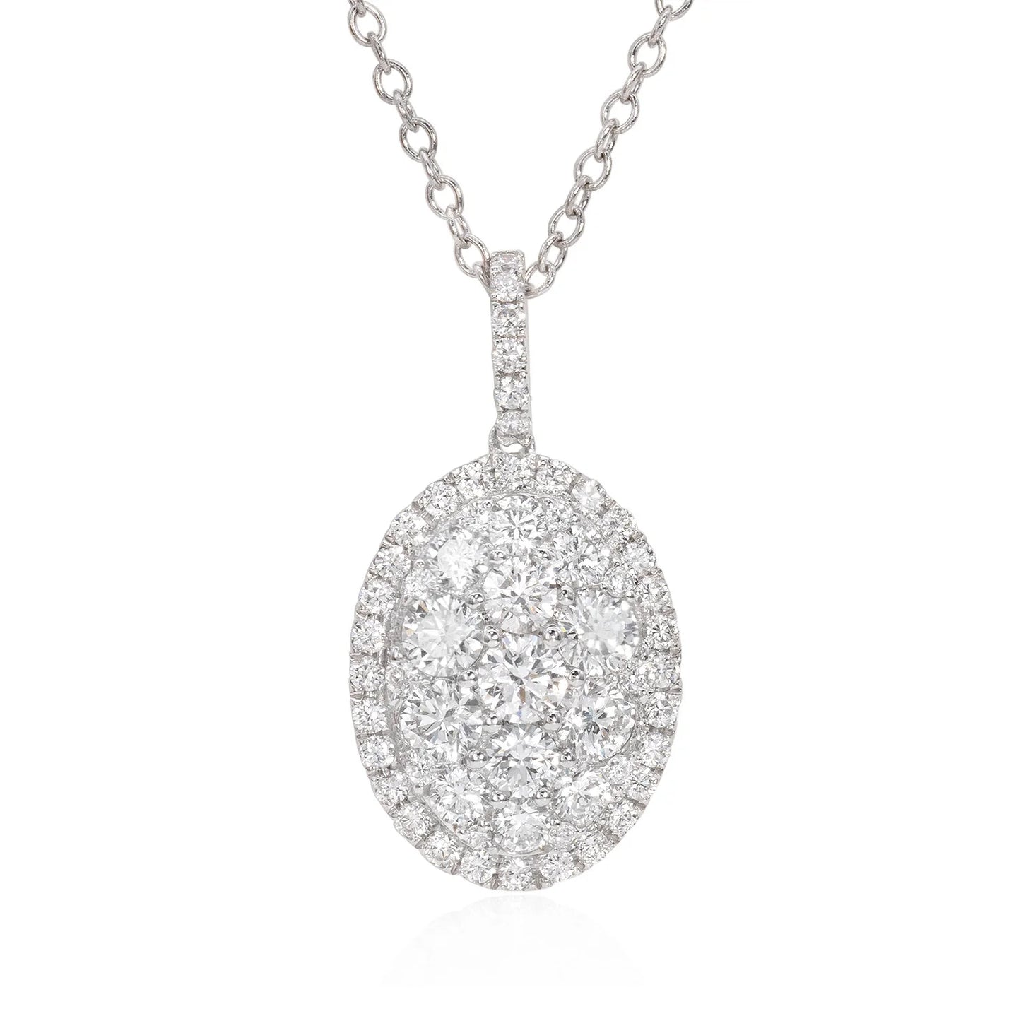 diamond cluster pendant
