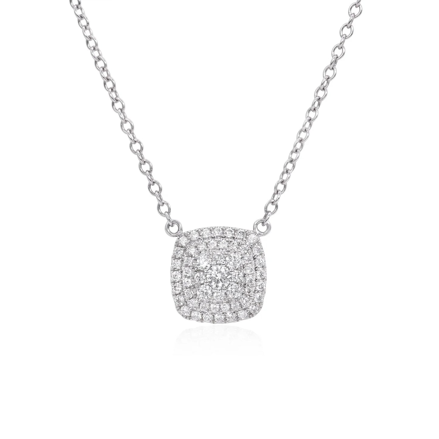 diamond cluster necklace