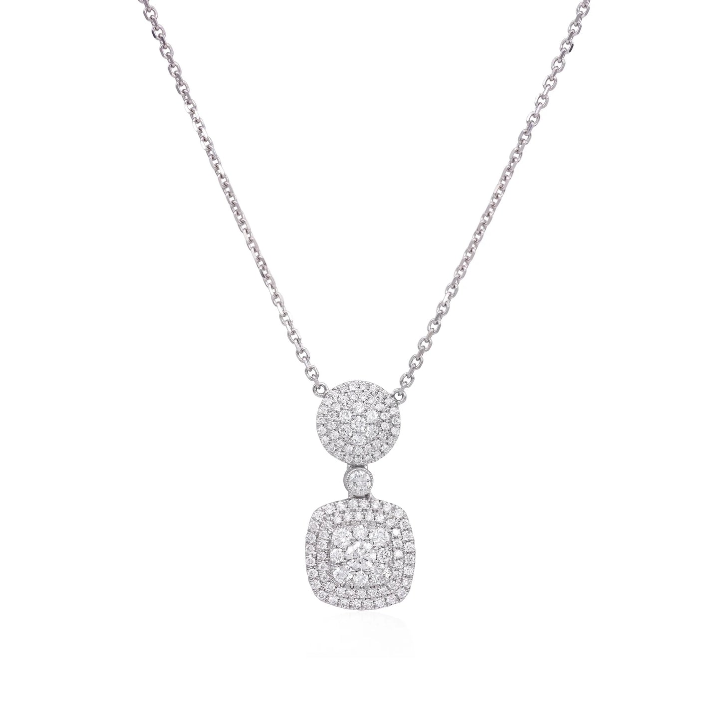diamond cluster necklace
