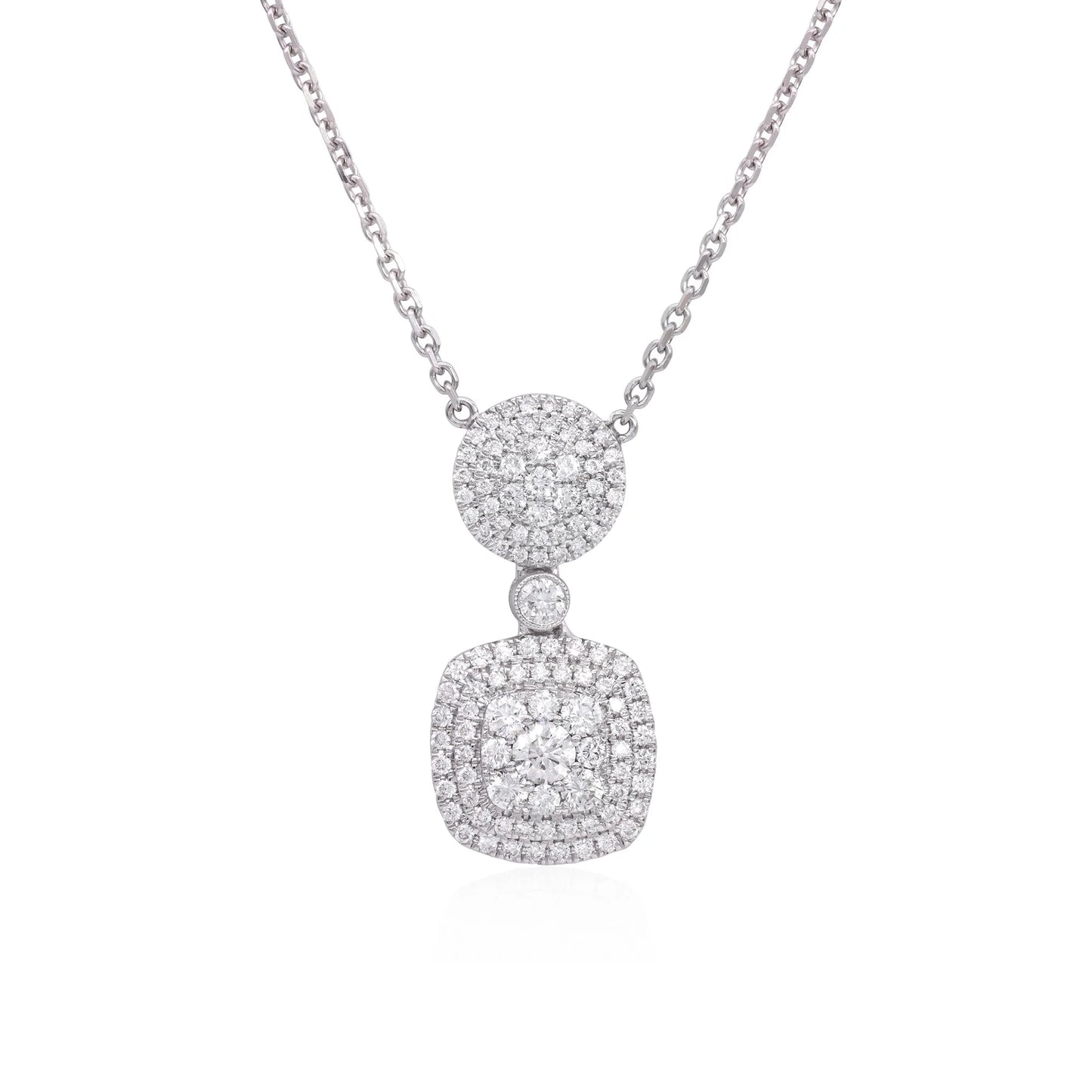 diamond cluster necklace