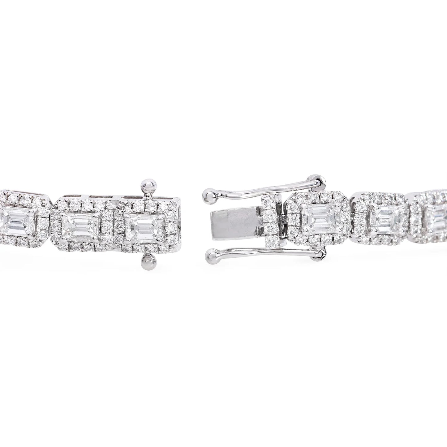 diamond cluster flexible bracelet