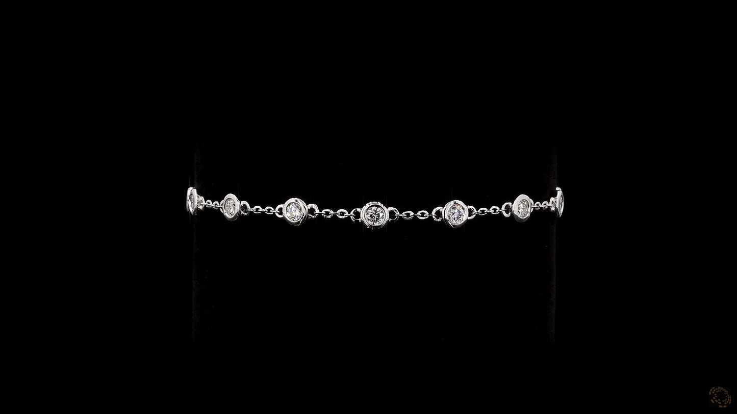 round-lab grown certified diamond bezel set bracelet