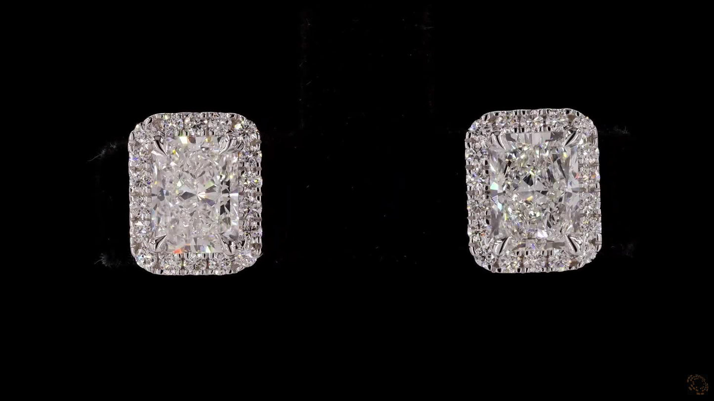 emerald lab grown certified diamond studs