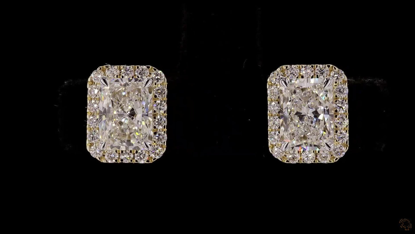 emerald lab grown certified diamond studs