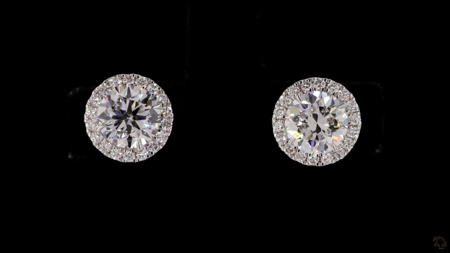 round diamond studs