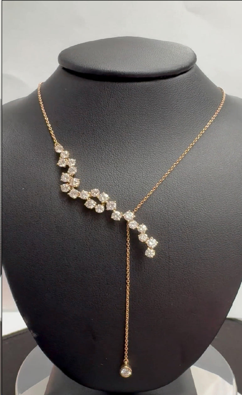 FANCY NECKLACE 14KR EF VS HPHT DIA 2.14CTS