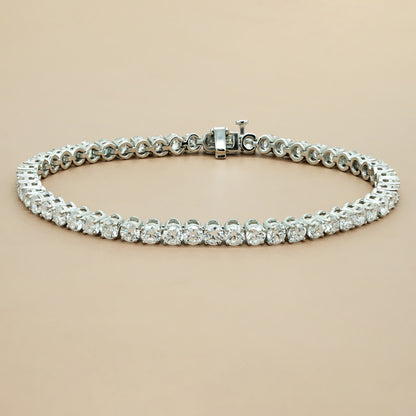 Tennis Bracelet With Lab Grown Diamond 14k White Gold