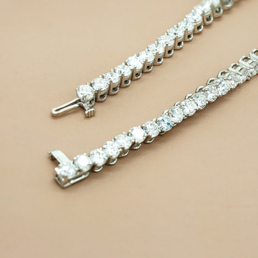 Tennis Bracelet With Lab Grown Diamond 14k White Gold
