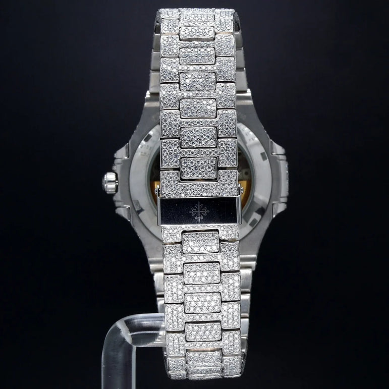 customised iced out Patek Philippe moissanite watch