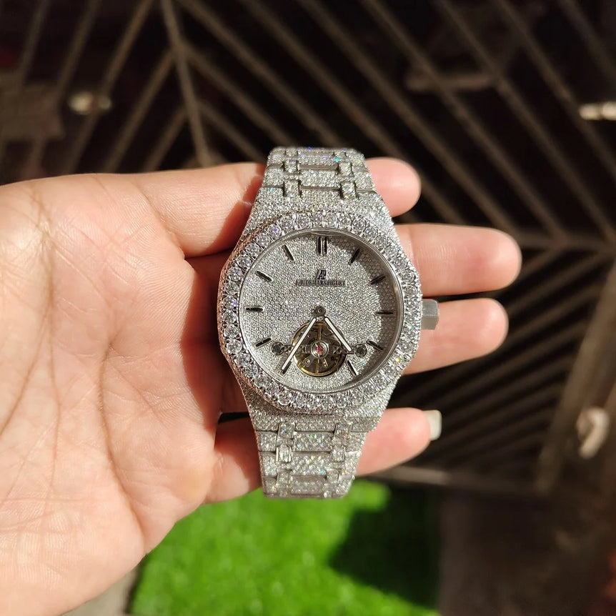 fully bust down AP moissanite watch