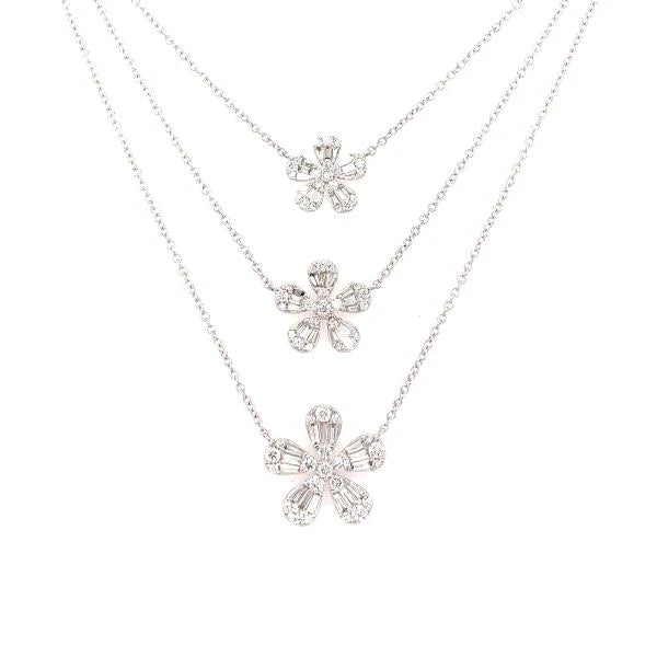 Diamond flower necklace