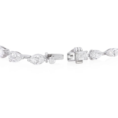 Diamond multi shape flexible bracelet