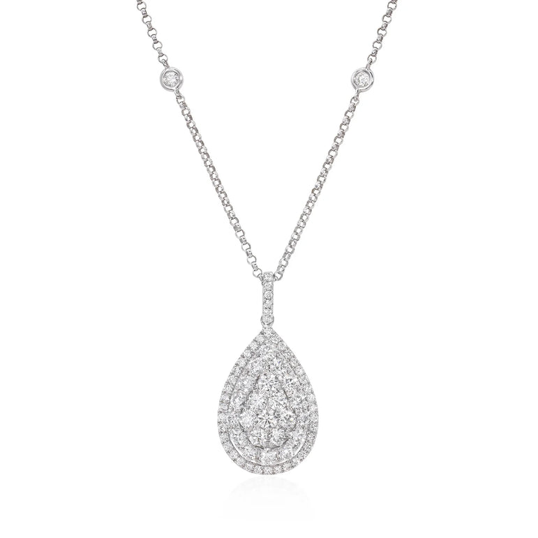 Diamond cluster pendant