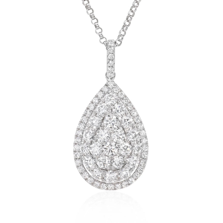 Diamond cluster pendant