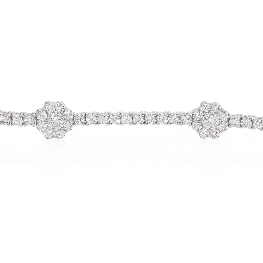 Diamond floral bracelet