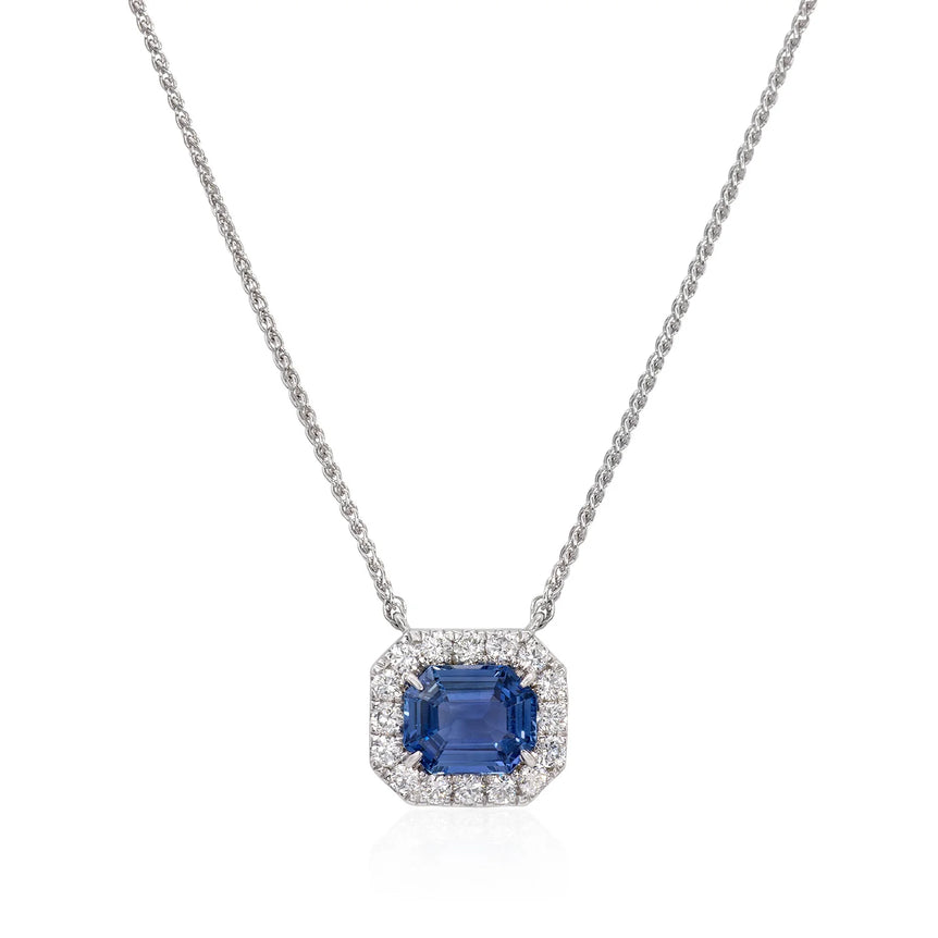 Sapphire and diamond necklace