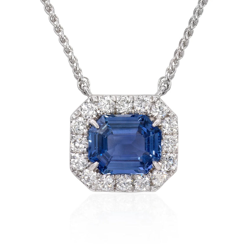 Sapphire and diamond necklace