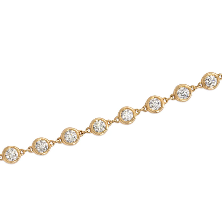 18k yellow gold diamond chain necklace