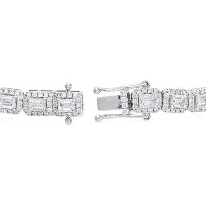 Diamond cluster flexible bracelet