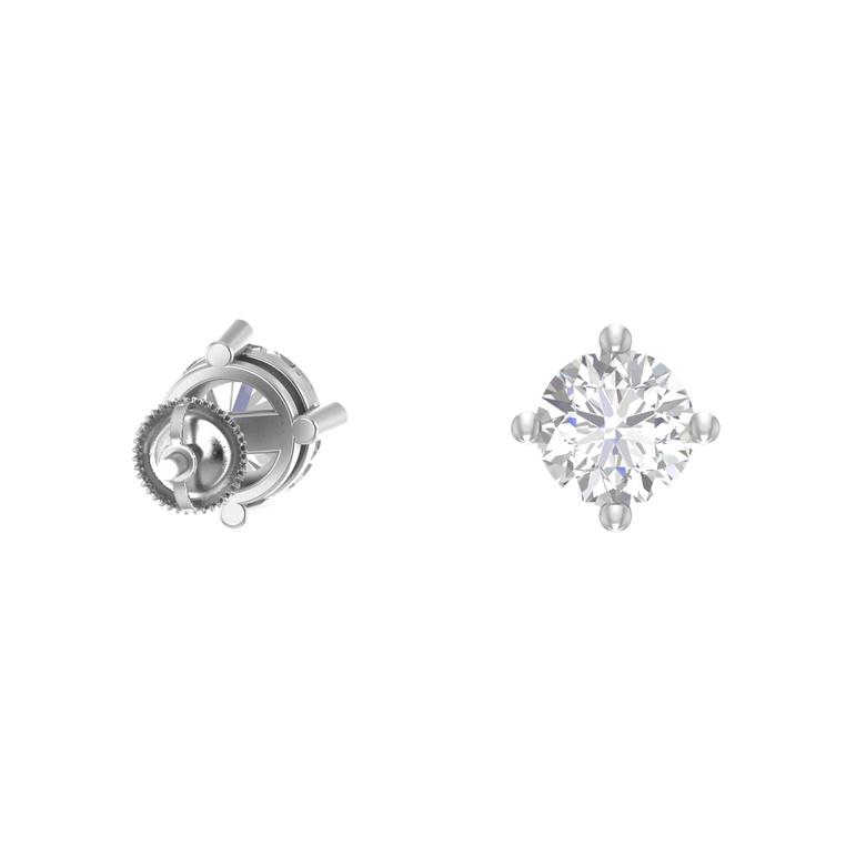 Studs Earrings | 2 Diamond pcs | 1.13ctw Natural Diamond | 14k Gold