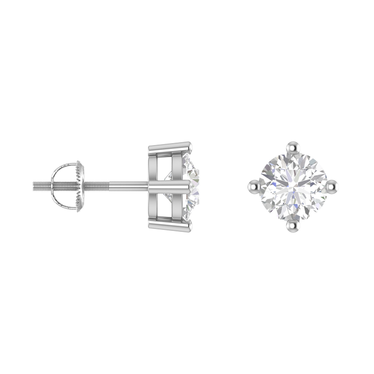 Studs Earrings | 2 Diamond pcs | 1.13ctw Natural Diamond | 14k Gold