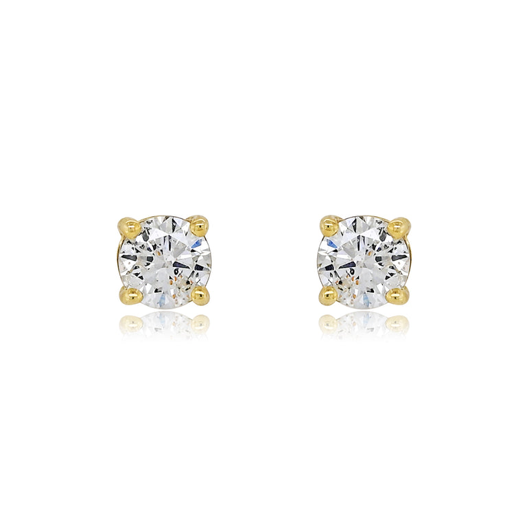 Studs Earrings | 2 Diamond pcs | 1.13ctw Natural Diamond | 14k Gold