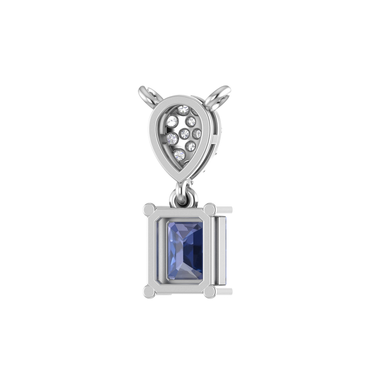 Tanzanite Pendant | 13 Diamond pcs | 0.06ctw Natural Diamond | 14k Gold