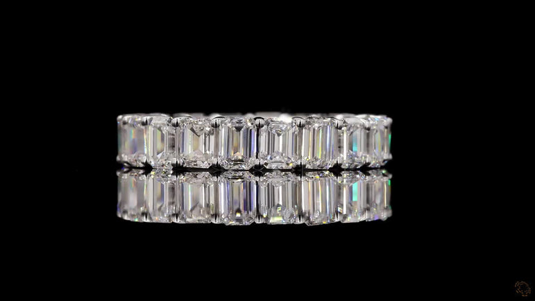 Emerald-cut Lab Grown Diamond Eternity Band Ring