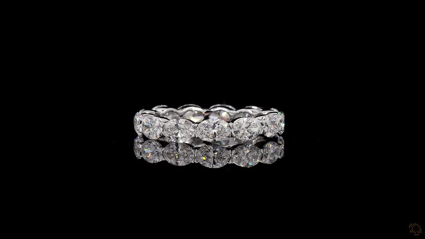 Oval-cut Lab Grown Diamond Eternity Band Ring