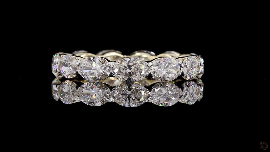 Oval-cut Lab Grown Diamond Eternity Band Ring