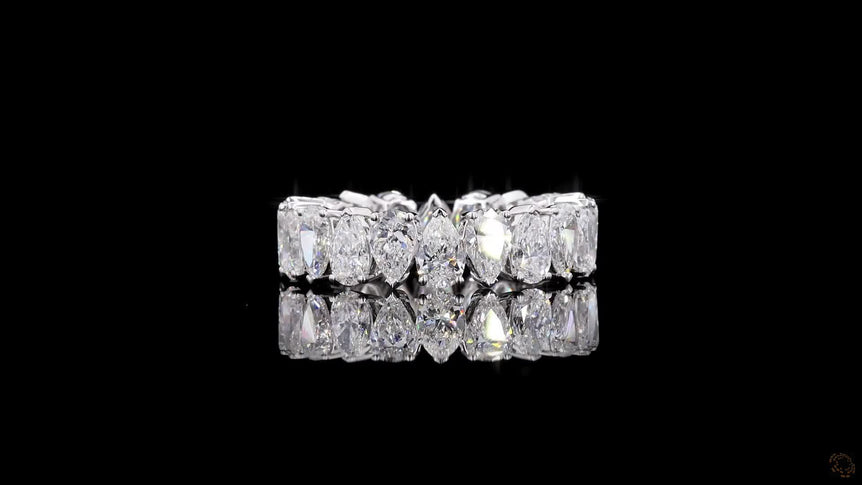 Pear-cut Lab Grown Diamond Eternity Band Ring