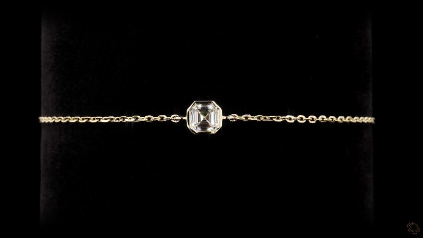 Asscher-cut Lab Grown Solitaire Diamond Bracelet