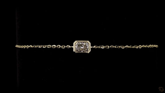 Radiant-cut Solitaire Lab grown Certified Diamond Bracelet