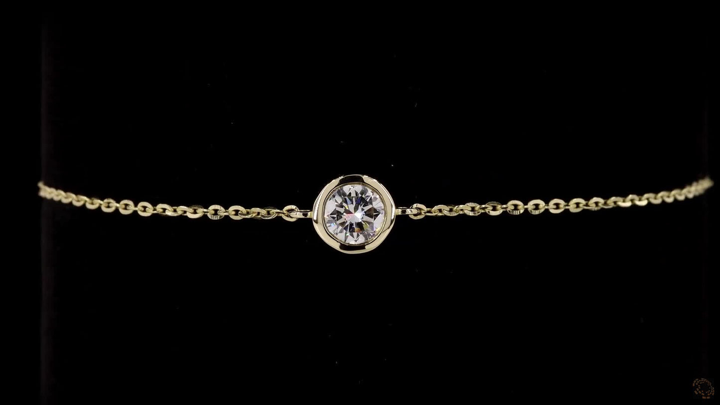 round-cut solitaire lab grown certified diamond bracelet