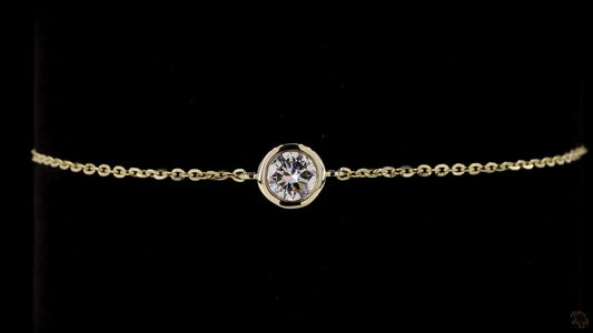 Round-cut Solitaire Lab Grown Certified Diamond Bracelet