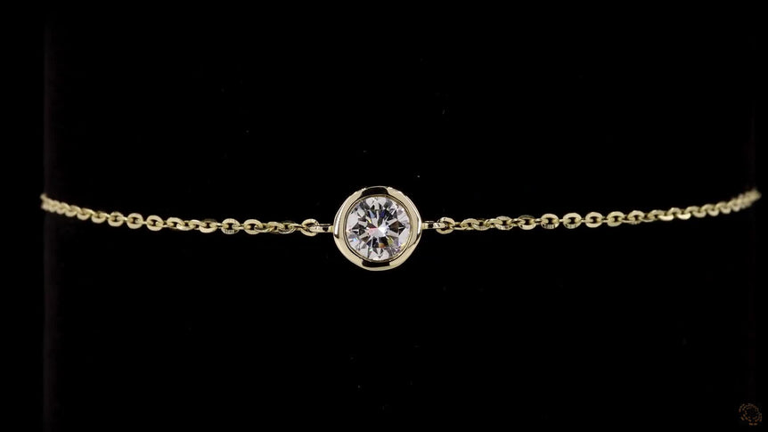 Round-cut Solitaire Lab Grown Diamond Bracelet