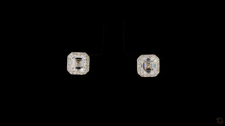 Asscher Lab Grown Diamond STUDS