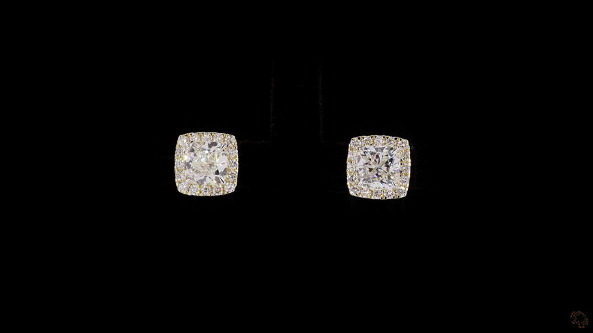 Cushion Cut Lab Grown Diamond STUDS