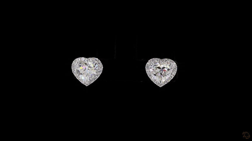 Heart Shape Lab Grown Diamond STUDS