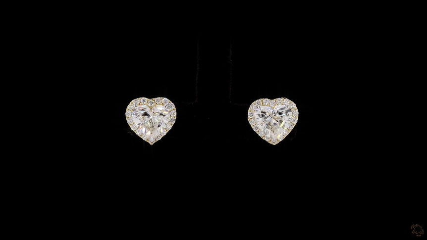 Heart Shape Lab Grown Diamond STUDS