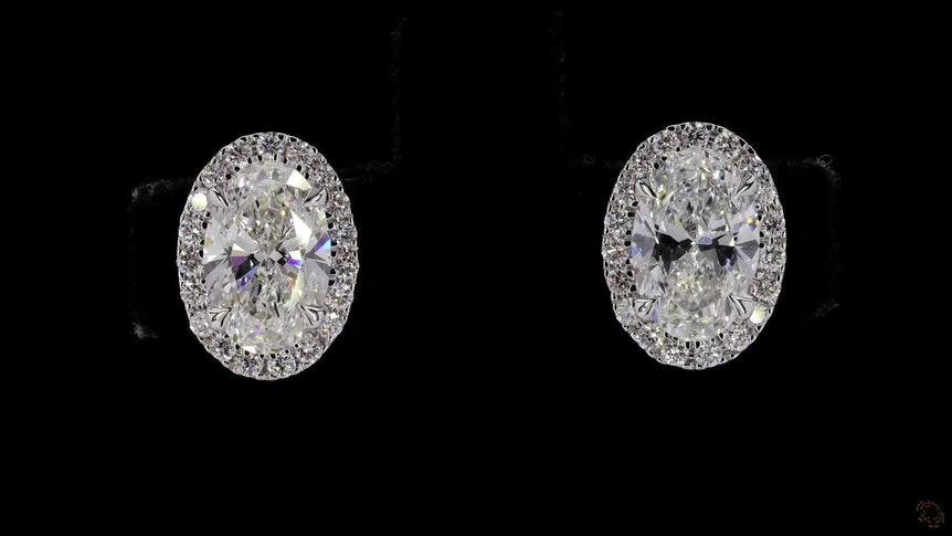 Oval Diamond STUDS