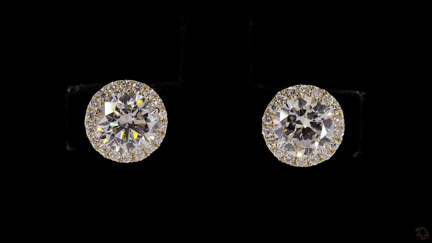 round diamond studs