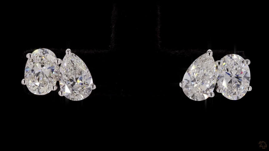 Toi Et Moi Oval-Pear Lab Grown Diamond Studs