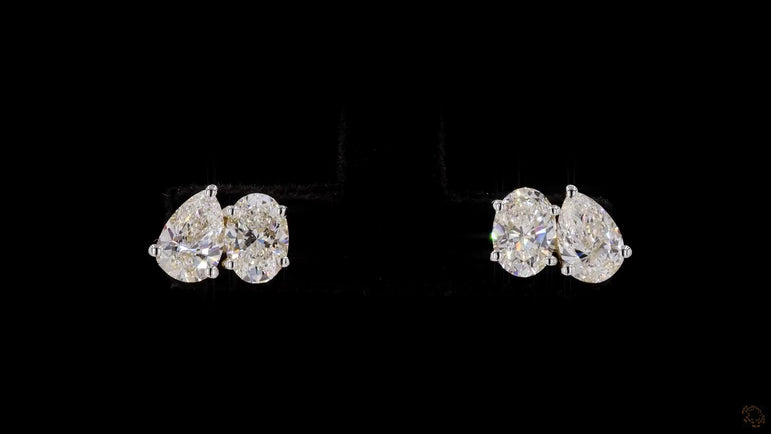 Toi Et Moi Oval-Pear Lab Grown Diamond Studs