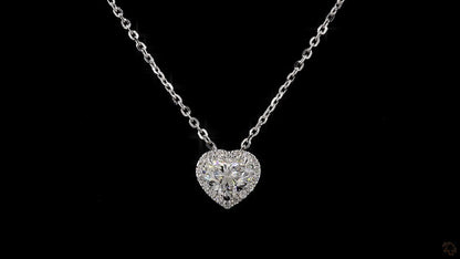 Heart Shaped Lab Grown  Certified Diamond Chain