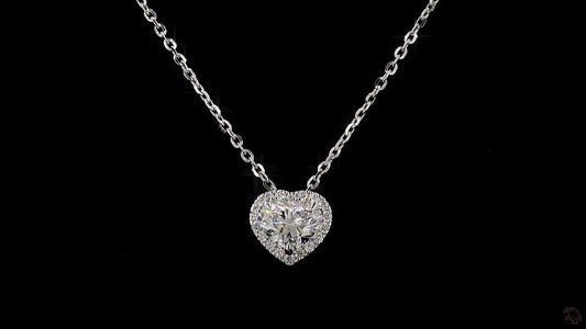 Heart Shaped Lab Grown  Certified Diamond Chain