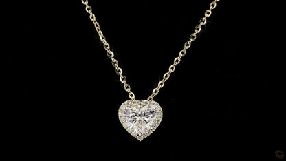 Heart Shaped Lab Grown  Certified Diamond Chain