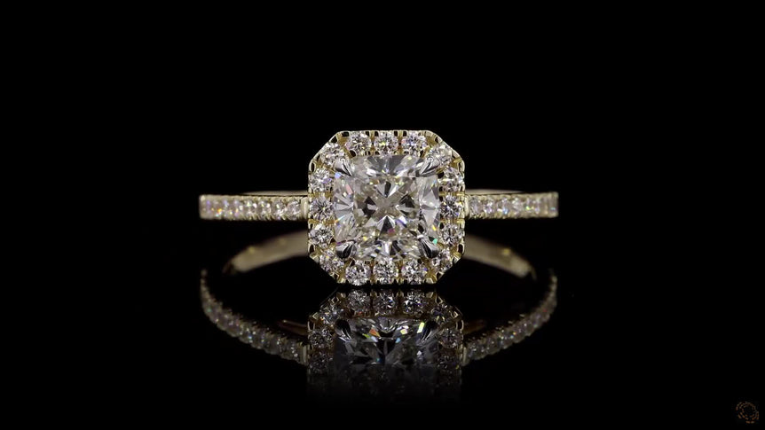 Asscher Lab Grown Diamond Engagement Ring