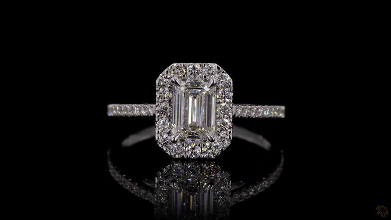 Emerald Cut Lab Grown Engagement RIng